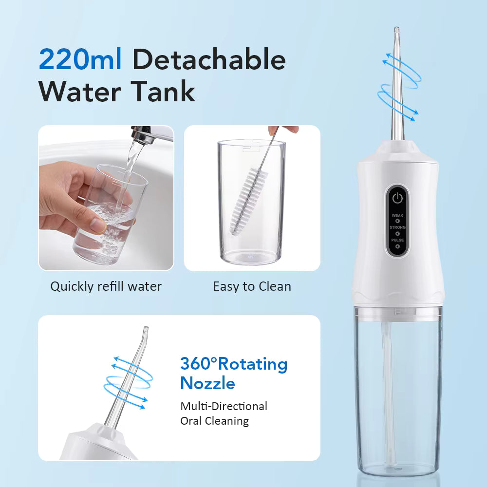 Portable 3-Mode Electric Water Flosser & Oral Irrigator