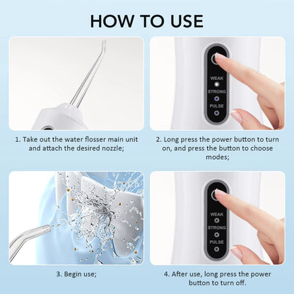 Portable 3-Mode Electric Water Flosser & Oral Irrigator