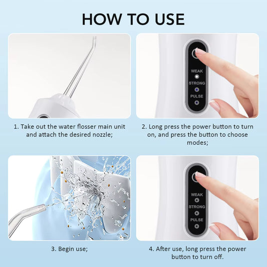 Portable 3-Mode Electric Water Flosser & Oral Irrigator